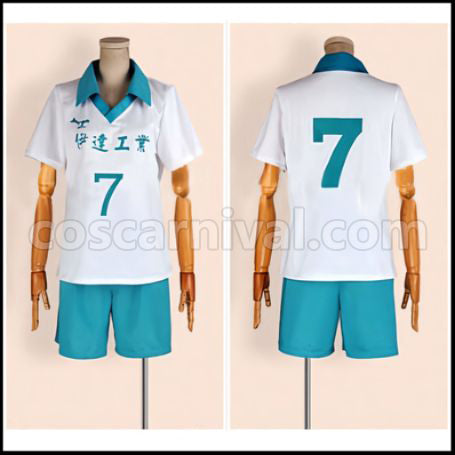 Haikyuu!! Date Tech High School Volleyball Club Takanobu Aone Uniform Cosplay Costume coscarnival - Front View