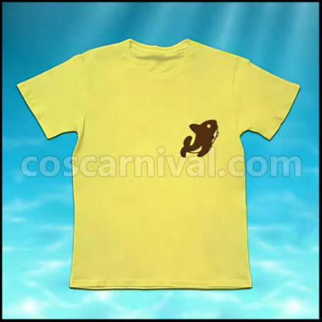 Free! Iwatobi High School Makoto Tachibana T-Shirt Cosplay Costume coscarnival - Front View