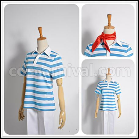 Free! Bessatsu spoon.2Di Haruka Nanase Sailor Suit Cosplay Costume coscarnival - Back View