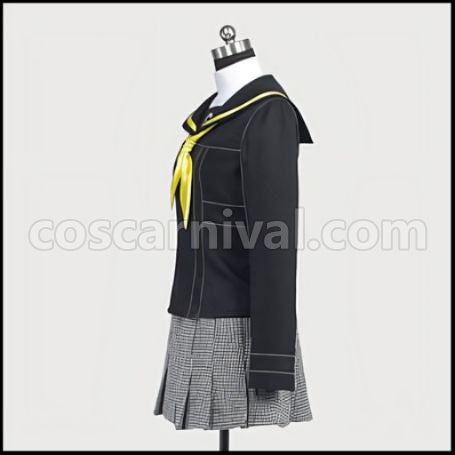 Persona 4 Yasogami High School Kujikawa Rise Girls Uniform Costume + Wig 2 Piece Set coscarnival - Material Texture