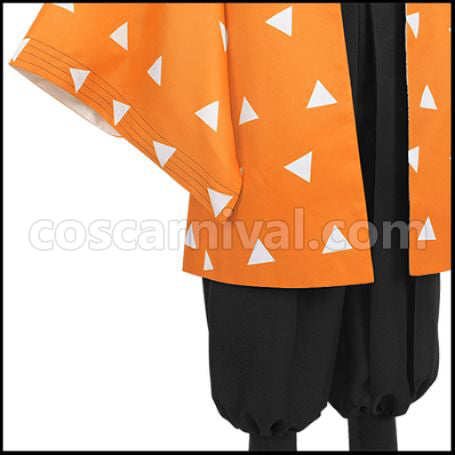 Demon Slayer: Kimetsu no Yaiba Manga Edition Zenitsu Agatsuma Cosplay Costume coscarnival - Color and Pattern