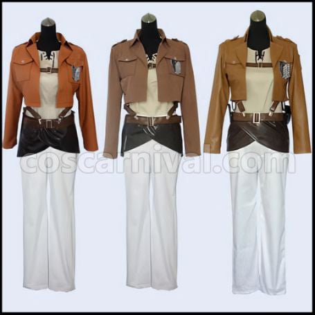 Attack on Titan Scout Regiment Eren Yeager Cosplay Costume coscarnival - Side Profile