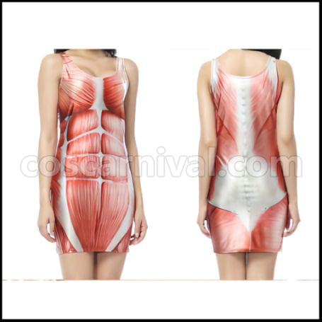 Attack on Titan Colossal Titan Muscle One-Piece Cosplay Costume coscarnival - Front View
