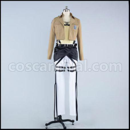 Attack on Titan Scout Regiment Eren Yeager Cosplay Costume Ver2 coscarnival - Back View