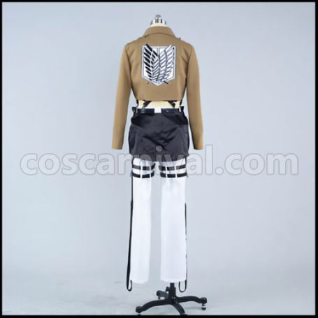 Attack on Titan Scout Regiment Eren Yeager Cosplay Costume Ver2 coscarnival - Material Texture