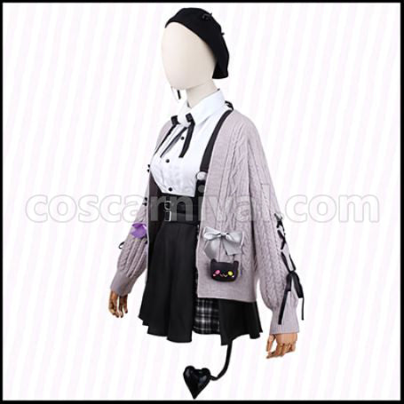 [Nijisanji Costume] Nijisanji VTuber Tokoyami Towa Summer Clothes Cosplay Costume coscarnival - Back View