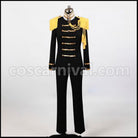Axis Powers Hetalia Japan Black Military Uniform 3rd Volume European Car Situation Cosplay Costume coscarnival - Front View