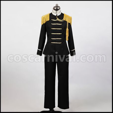Axis Powers Hetalia Japan Black Military Uniform 3rd Volume European Car Situation Cosplay Costume coscarnival - Cut and Style