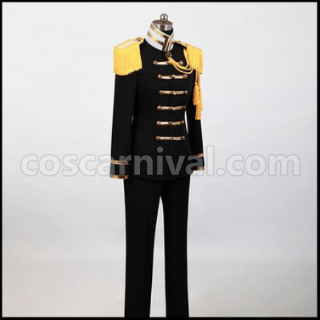 Axis Powers Hetalia Japan Black Military Uniform 3rd Volume European Car Situation Cosplay Costume coscarnival - Side Profile