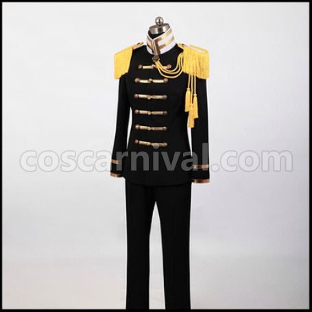 Axis Powers Hetalia Japan Black Military Uniform 3rd Volume European Car Situation Cosplay Costume coscarnival - Collar Design