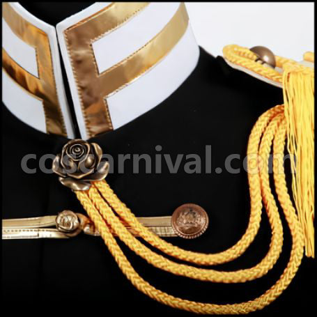 Axis Powers Hetalia Japan Black Military Uniform 3rd Volume European Car Situation Cosplay Costume coscarnival - Cuff Style