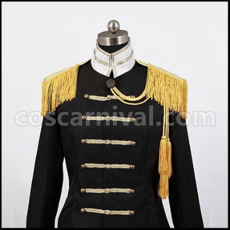 Axis Powers Hetalia Japan Black Military Uniform 3rd Volume European Car Situation Cosplay Costume coscarnival - Detail Close-up