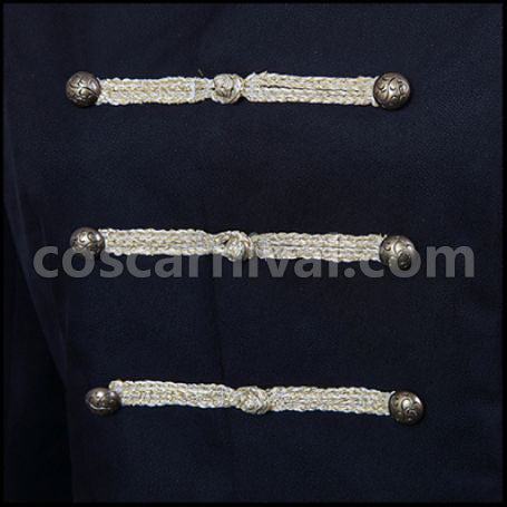 Axis Powers Hetalia Japan Black Military Uniform 3rd Volume European Car Situation Cosplay Costume coscarnival - Collar Design