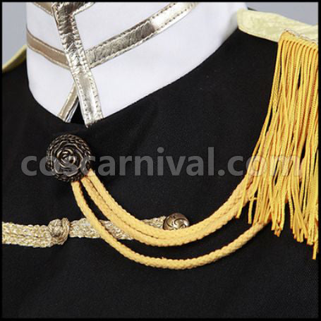 Axis Powers Hetalia Japan Black Military Uniform 3rd Volume European Car Situation Cosplay Costume coscarnival - Cuff Style