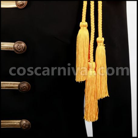 Axis Powers Hetalia Japan Black Military Uniform 3rd Volume European Car Situation Cosplay Costume coscarnival - Color and Pattern