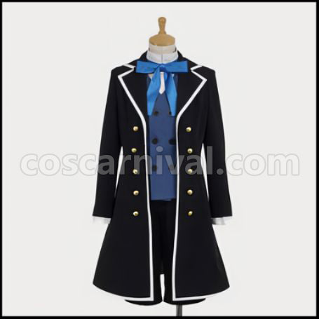 Black Butler Ciel Phantomhive Black Cosplay Costume coscarnival - Front View