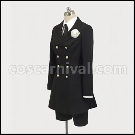 Black Butler II Ciel Phantomhive Mourning Outfit Cosplay Costume coscarnival - Side Profile