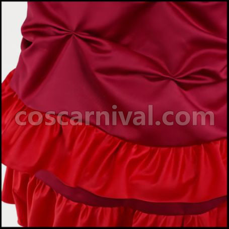 Black Butler Madam Red Ball Gown Cosplay Costume coscarnival - Material Texture