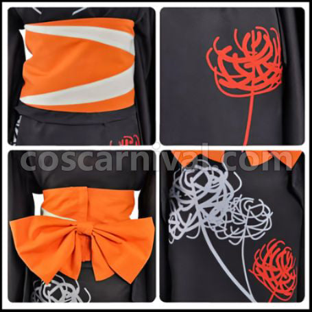 Puella Magi Madoka Magica the Movie Homura Akemi Yukata Cosplay Costume coscarnival - Side Profile