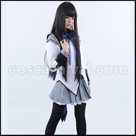 Mahou Shoujo Madoka Magica Akemi Homura Costume + Wig 2-Piece Set by coscarnival - Detail Close-up