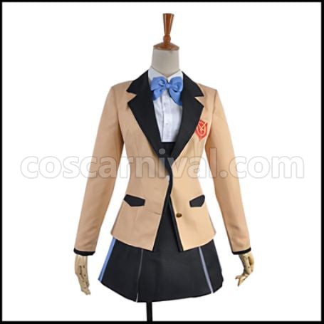 Gonna be the Twin-Tail!! Aika Tsube/Tail Blue Cosplay Costume coscarnival - Front View