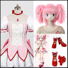 Mahou Shoujo Madoka Magica Kaname Madoka Costume + Wig + Shoes 3-Piece Set by coscarnival - Front View