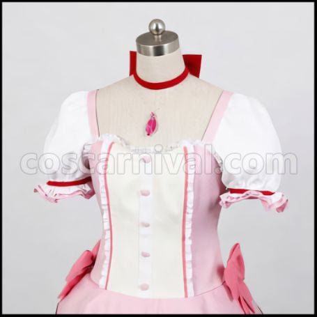 Mahou Shoujo Madoka Magica Kaname Madoka Costume + Wig + Shoes 3-Piece Set by coscarnival - Hem Detail