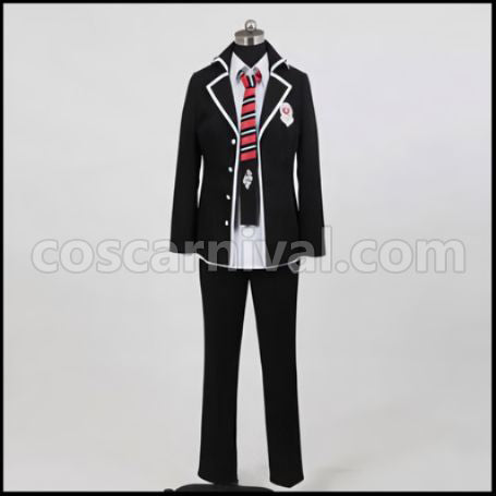 Blue Exorcist Okumura Rin Costume + Wig + Shoes 3-Piece Set coscarnival - Collar Design