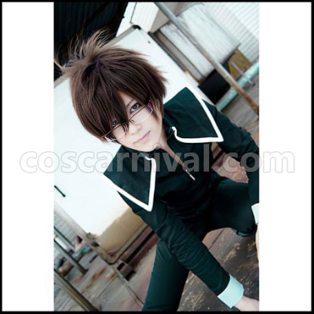 Blue Exorcist Okumura Yukio Costume + Wig Two-Piece Set coscarnival - Detail Close-up