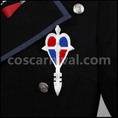 Blue Exorcist Okumura Yukio Costume + Wig Two-Piece Set coscarnival - Cuff Style