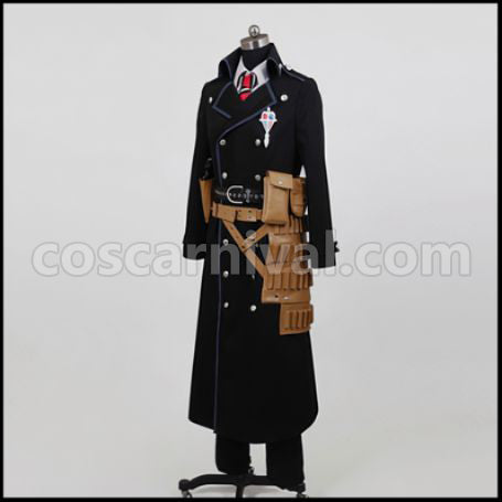 Blue Exorcist Okumura Yukio Costume + Wig Two-Piece Set coscarnival - Hem Detail
