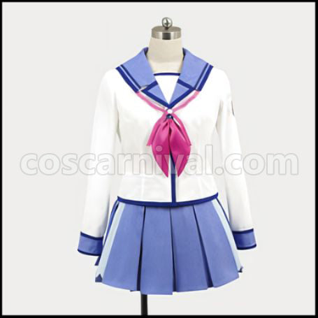 Angel Beats! SSS Uniform Iwasawa Costume + Wig Set coscarnival - Color and Pattern