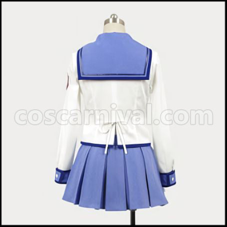 Angel Beats! SSS Uniform Iwasawa Costume + Wig Set coscarnival - Pocket Design