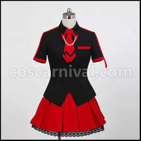 BLOOD-C Kisaragi Saya Cosplay Costume + Wig Set coscarnival - Material Texture