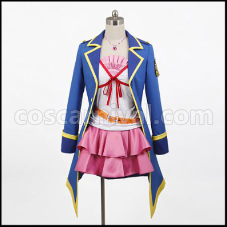 Detective Opera Milky Holmes Genius4 Toyama Saku Outfit + Boots 2 Piece Set Cosplay Costume coscarnival - Collar Design