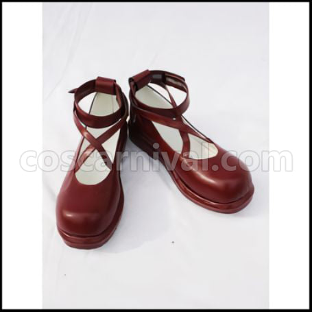 Aria the Scarlet Ammo Riko Mine Costume + Shoes 2 Piece Set coscarnival - Collar Design