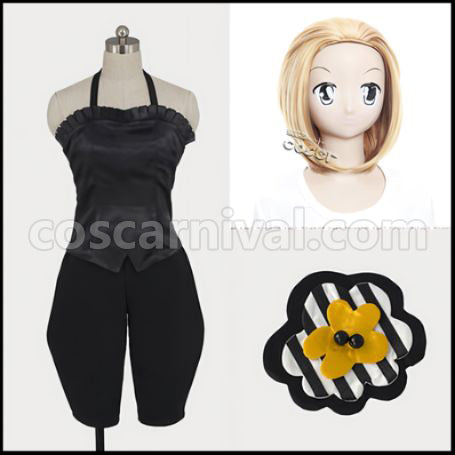 K-On! Ritsu Tainaka Outfit + Wig Set coscarnival - Front View