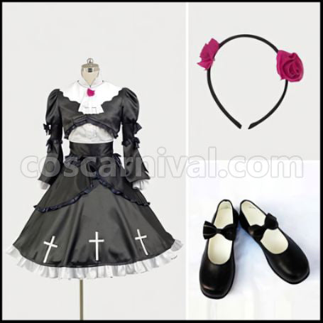 My Little Sister Can't Be This Cute Kuroneko Costume + Boots Set coscarnival - Front View