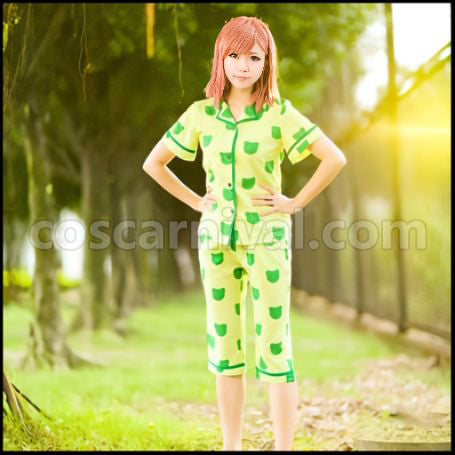 Toaru Kagaku no Railgun S Misaka Mikoto Pajamas Cosplay Costume coscarnival - Front View