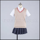 Toaru Kagaku no Railgun S Tokiwadai Middle School Misaka Mikoto Cosplay Costume coscarnival - Front View
