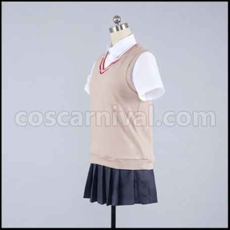 Toaru Kagaku no Railgun S Tokiwadai Middle School Misaka Mikoto Cosplay Costume coscarnival - Hem Detail