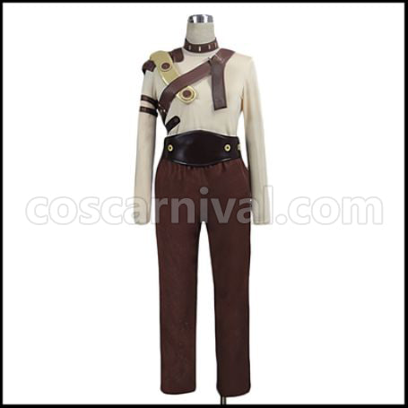 Kabaneri of the Iron Fortress Ikoma Battle Uniform Cosplay Costume coscarnival - Front View