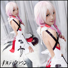 Guilty Crown Inori Yuzuriha White Battle Suit Cosplay Costume coscarnival - Front View