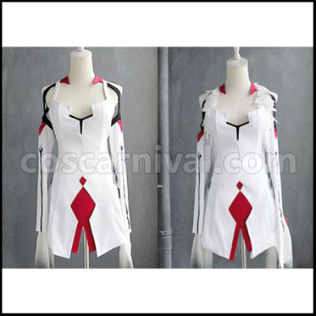 Guilty Crown Inori Yuzuriha White Battle Suit Cosplay Costume coscarnival - Material Texture