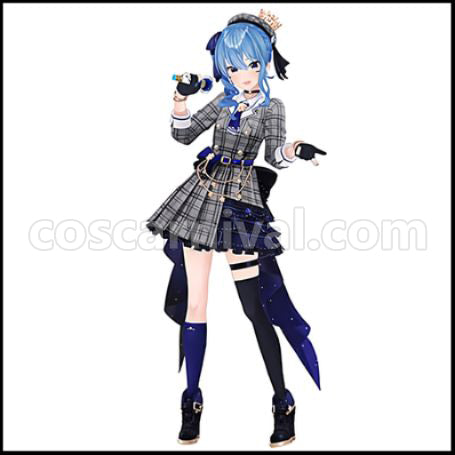 [Nijisanji Costume] Nijisanji VTuber Hoshimachi Suisei Cosplay Costume coscarnival - Front View