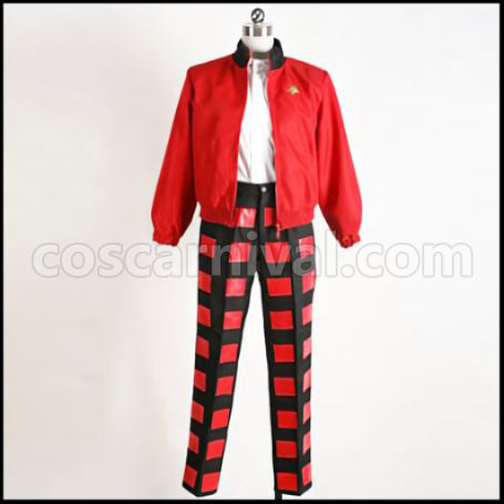 Uta no Prince-sama Jinguji Ren Red Uniform Cosplay Costume coscarnival - Front View