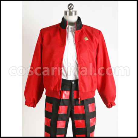 Uta no Prince-sama Jinguji Ren Red Uniform Cosplay Costume coscarnival - Detail Close-up