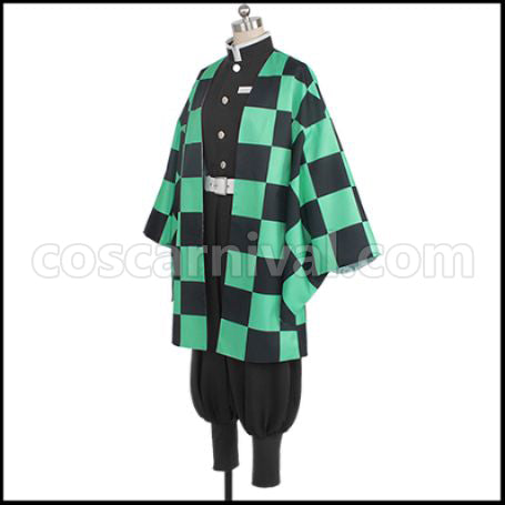 Demon Slayer: Kimetsu no Yaiba Manga Edition Tanjiro Kamado Cosplay Costume coscarnival - Side Profile