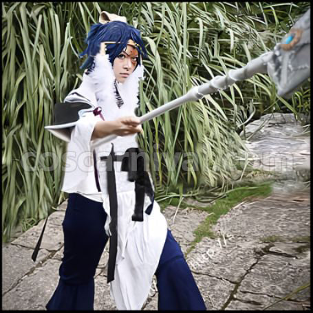 Magi Ren Hakuryuu Kou Empire Manga Version Cosplay Costume coscarnival - Front View