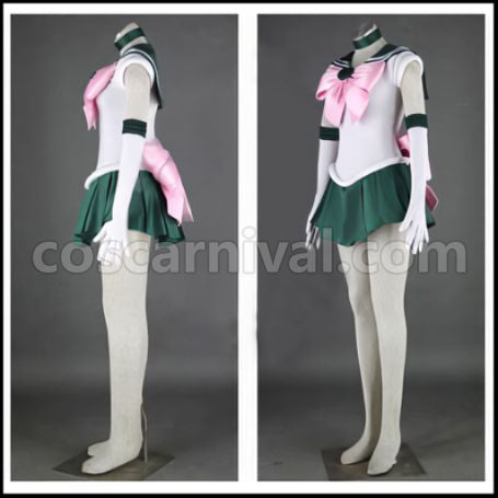 Sailor Moon Makoto Kino Battle Outfit Cosplay Costume coscarnival - Back View